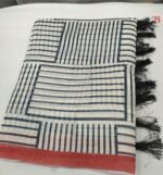 Luxury Textured Linen Saree - Image 2
