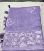 Luxury Textured Linen Saree - Image 2