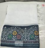 Luxury Textured Linen Saree - Image 2