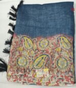 Luxury Textured Linen Saree - Image 2