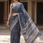 Exquisite Textured Linen Saree