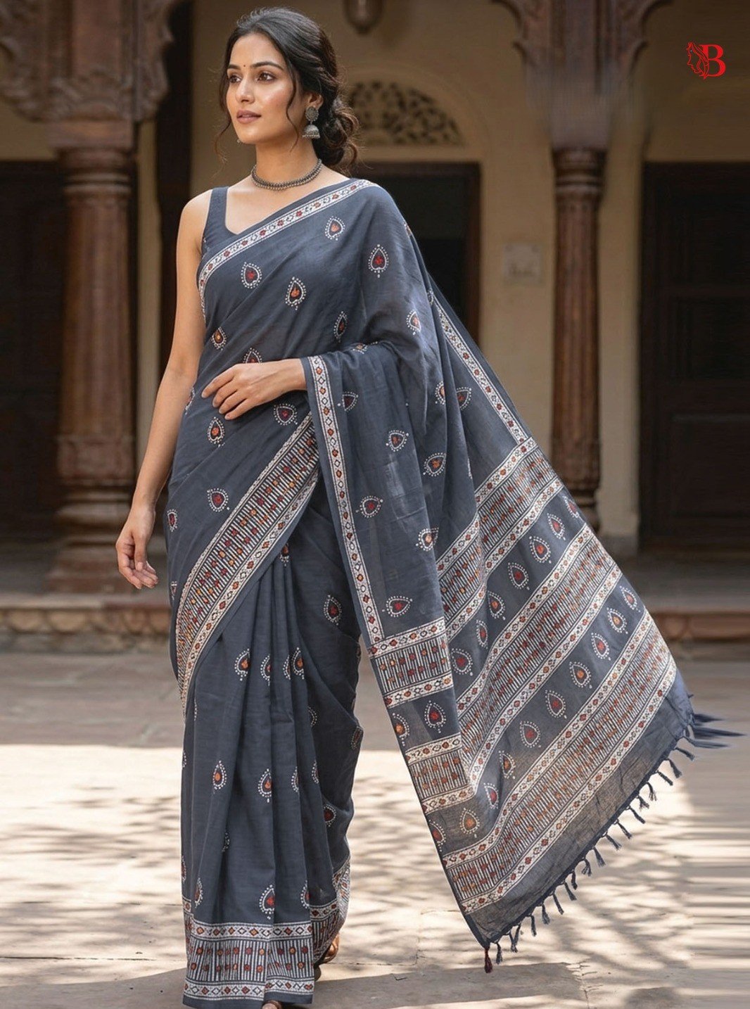 WhatsApp Image 2026-07-03 at 19.01.24 (12) Exquisite Textured Linen Saree - Image 1