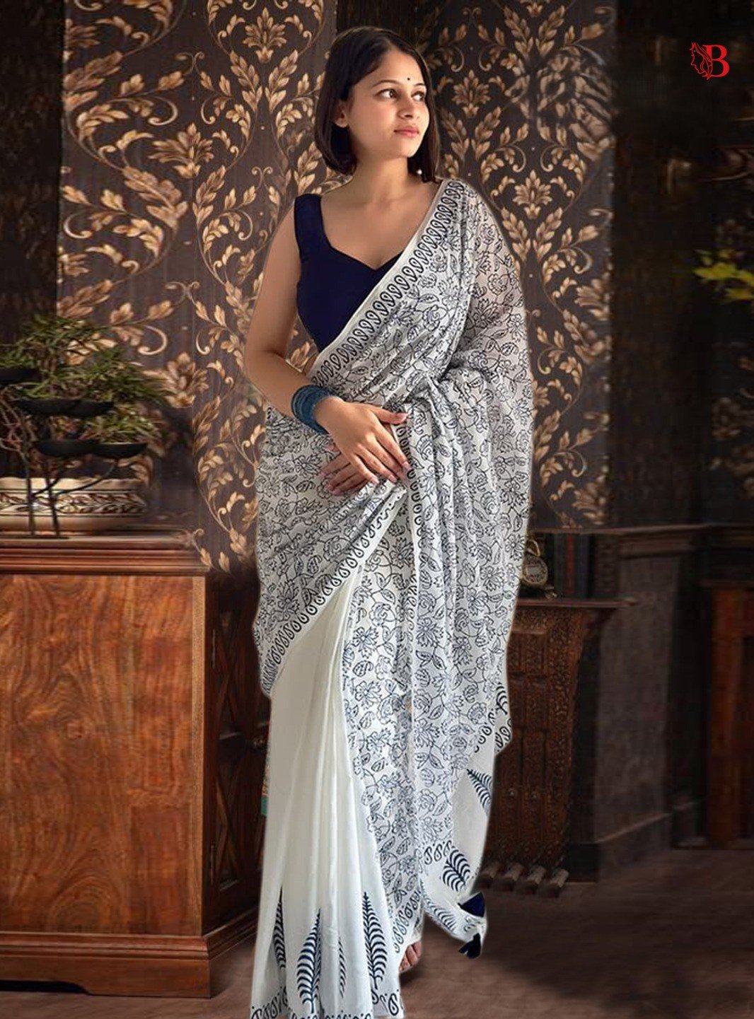 WhatsApp Image 2026-07-03 at 19.01.24 (14) Elegant Patli Pallu Linen Saree - Image 1