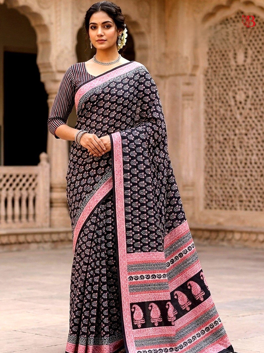 WhatsApp Image 2026-07-03 at 19.01.24 (15) Luxury Textured Linen Saree - Image 1
