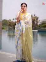 Elegant Contemporary Linen Saree