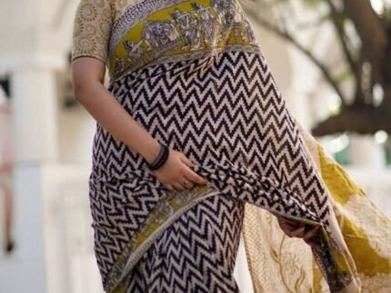 Elegant Contemporary Linen Saree