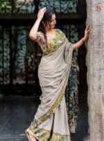 Premium Linen Saree with Contemporary Appeal