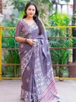 Luxury Textured Linen Saree