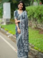 Elegant Contemporary Linen Saree