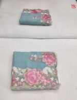 Delicate Floral Embroidered Chiffon Saree - Image 2