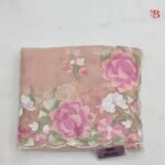 Delicate Floral Embroidered Chiffon Saree