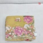 Delicate Floral Embroidered Chiffon Saree