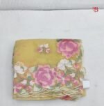 Delicate Floral Embroidered Chiffon Saree